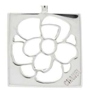 CHANEL Open Camillia Sterling Silver Necklace